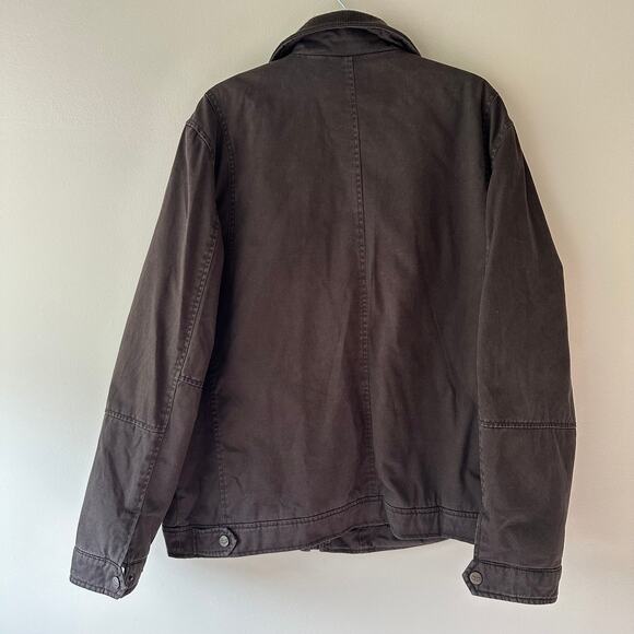 Levi's Men's Trucker Jacket Sherpa Lined Chore Barn Coat Zip Snap Brown Size XXL - Picture 3 of 10
